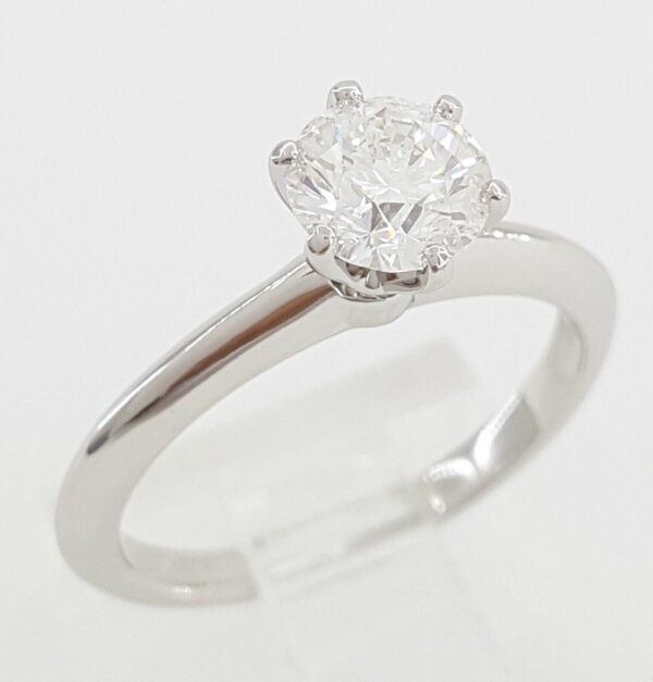 Tiffany & Co Round Diamond Solitaire Platinum Engagement Ring 0.74 ct Rtl 10.6K