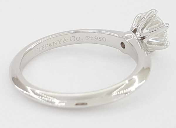 Tiffany & Co Round Diamond Solitaire Platinum Engagement Ring 0.74 ct Rtl 10.6K