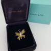 Vintage Tiffany & Co Diamond Butterfly Brooch Pin 0.09 ct 18k Yellow Gold Plat
