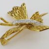Vintage Tiffany & Co Diamond Butterfly Brooch Pin 0.09 ct 18k Yellow Gold Plat