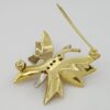 Vintage Tiffany & Co Diamond Butterfly Brooch Pin 0.09 ct 18k Yellow Gold Plat