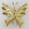 Vintage Tiffany & Co Diamond Butterfly Brooch Pin 0.09 ct 18k Yellow Gold Plat