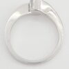 Round Cut Diamond ByPass Solitaire Engagement Ring 0.52 ct 14k White Gold