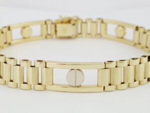 ITALY Fancy Link Bracelet 8" 10mm 20 grams 14K Yellow Gold