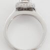 Natural Round Diamond Halo Engagement Ring 1.22 ct 14k White Gold Retail 5K