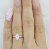 Marquise Brilliant Cut Diamond Engagement Ring 0.53 ct 14k White Gold GIA