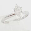 Marquise Brilliant Cut Diamond Engagement Ring 0.53 ct 14k White Gold GIA