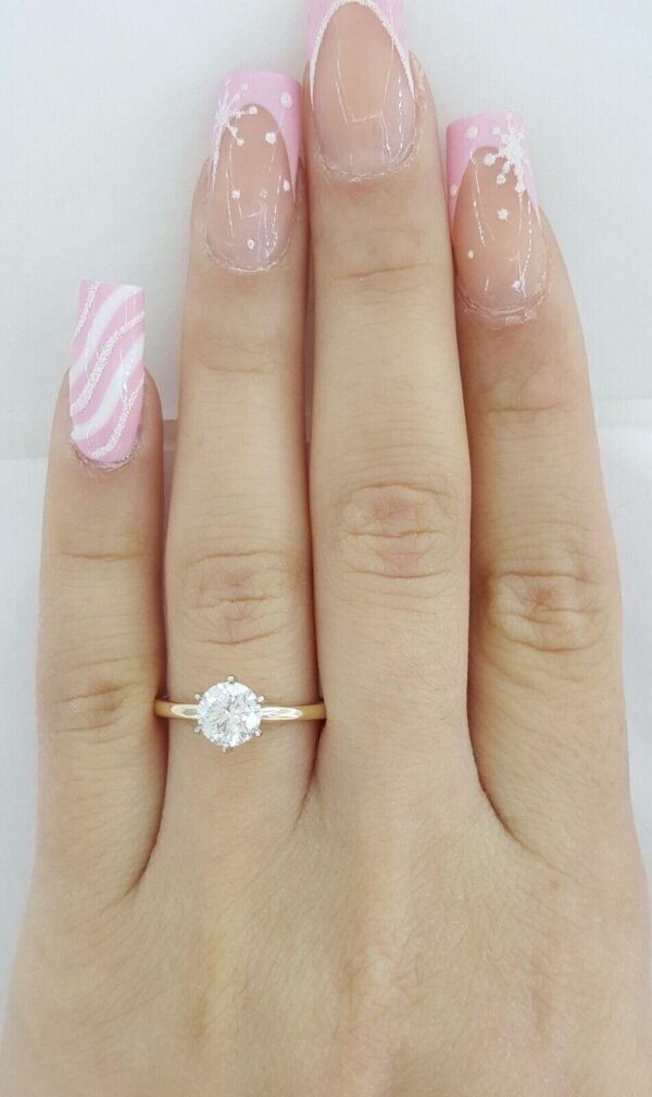 Round Brilliant Diamond Solitaire Engagement Ring 14k Yellow Gold 1 ct GIA