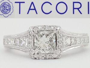 Tacori Halo Diamond Engagement Ring 1.65 ct 18k White Gold GIA Rtl 10,720