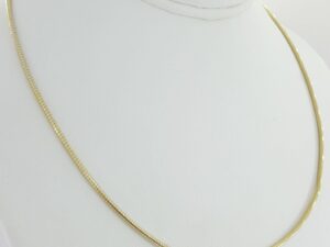 Solid 14K Yellow Gold Italy Round Omega Chain Necklace 18" 11.7 Grams