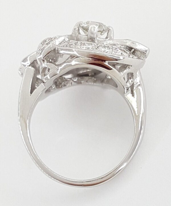 Antique Vintage Old European Cut Diamond Ring 1.12 ct Platinum