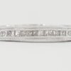 Channel Set Princess Cut Diamond Curve Milgrain Wedding Band 14k W Gold 0.33 ct