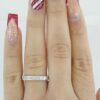 Channel Set Princess Cut Diamond Curve Milgrain Wedding Band 14k W Gold 0.33 ct