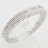 Channel Set Princess Cut Diamond Curve Milgrain Wedding Band 14k W Gold 0.33 ct