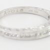 Channel Set Princess Cut Diamond Curve Milgrain Wedding Band 14k W Gold 0.33 ct