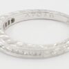 Channel Set Princess Cut Diamond Curve Milgrain Wedding Band 14k W Gold 0.33 ct