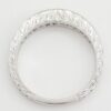 Channel Set Princess Cut Diamond Curve Milgrain Wedding Band 14k W Gold 0.33 ct
