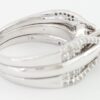 Princess Cut Diamond Engagement Ring 2 Wedding Band Set 0.92 ct 14K White Gold
