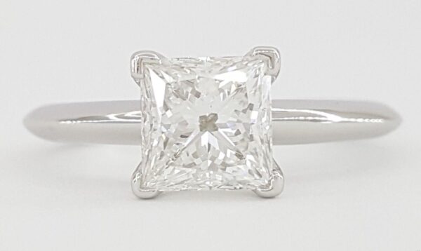 Tiffany & Co Princess Diamond Solitaire Engagement Ring 1.08 ct Plat Rtl 15.8K