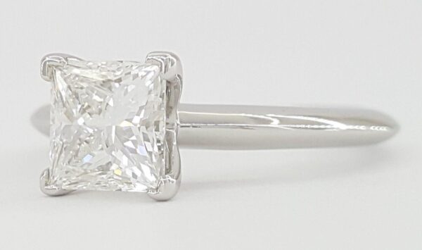 Tiffany & Co Princess Diamond Solitaire Engagement Ring 1.08 ct Plat Rtl 15.8K