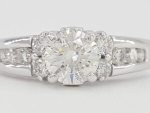 Round Brilliant Diamond Engagement Ring 1 ct 14k White Gold Rtl 4,500