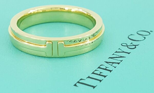 Tiffany & Co. T Narrow Ring 18K Yellow Gold 4.5 mm