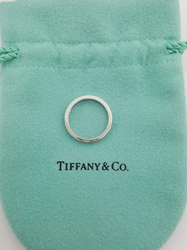 Tiffany & Co Grace Half Circle Round Diamond Platinum Wedding Band Ring 0.22 ct