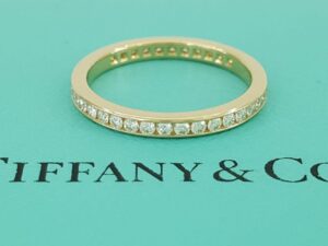 Tiffany & Co Full Circle Eternity Diamond Band Ring 0.48ct 18k Rose Gold Channel