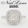 Neil Lane Cushion Diamond Double Halo Engagement Ring 1.2 ct 14K White Gold