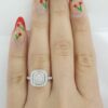 Neil Lane Cushion Diamond Double Halo Engagement Ring 1.2 ct 14K White Gold