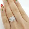 Neil Lane Cushion Diamond Double Halo Engagement Ring 1.2 ct 14K White Gold