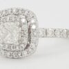Neil Lane Cushion Diamond Double Halo Engagement Ring 1.2 ct 14K White Gold