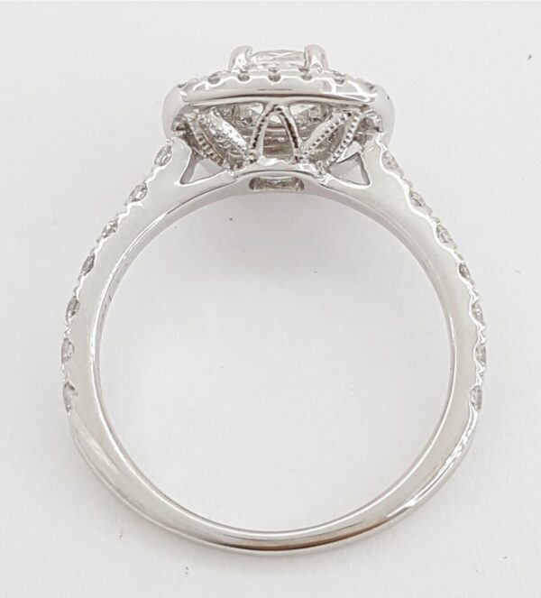 Neil Lane Cushion Diamond Double Halo Engagement Ring 1.2 ct 14K White Gold