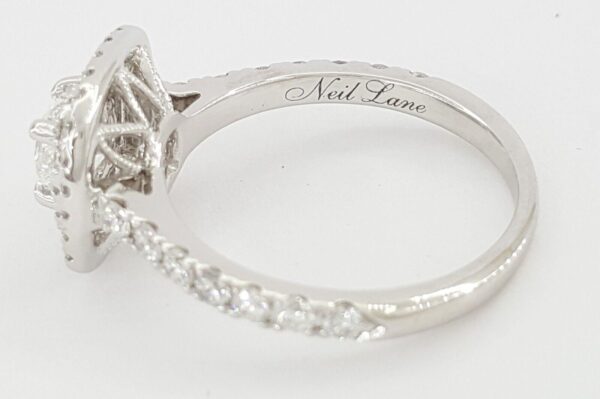 Neil Lane Cushion Diamond Double Halo Engagement Ring 1.2 ct 14K White Gold