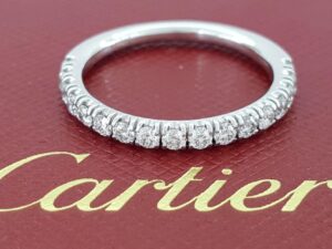 Cartier Etincelle Diamond Pave Wedding Band 0.51 ct Platinum Sz 56 Rtl 6,550