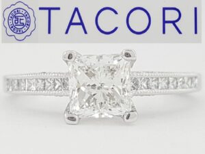 Simply Tacori 2576SM 1.33 ct Princess Cut Diamond 18k White Gold Engagement Ring