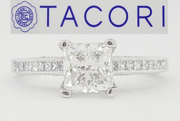 Simply Tacori 2576SM 1.33 ct Princess Cut Diamond 18k White Gold Engagement Ring