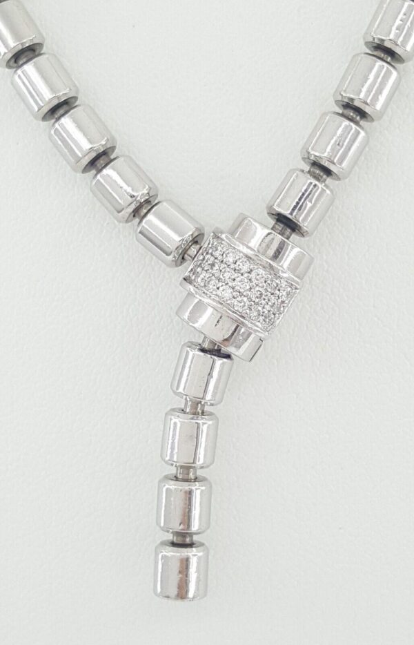 Piaget Flat Possession Diamond Lariat Necklace 18K White Gold & 0.2 ct Rtl 10k