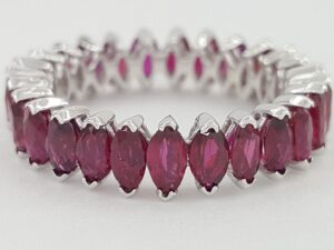 Marquise Ruby Full Circle Eternity Ring 5.2 mm 3 ct 14k White Gold Rtl 3,000