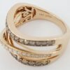 LeVian 3/4 ct Chocolate & Nude Diamond 3-Row Statement Ring 14K Rose Gold