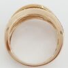 LeVian 3/4 ct Chocolate & Nude Diamond 3-Row Statement Ring 14K Rose Gold
