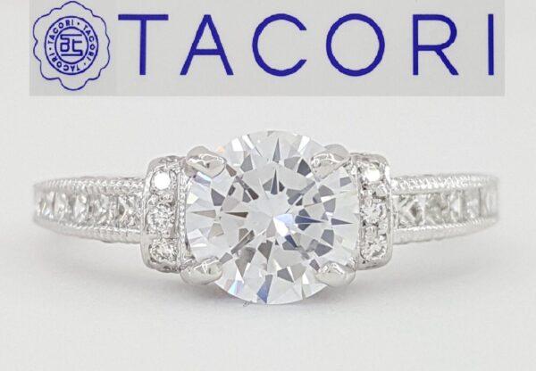 TACORI Semi-Mount Diamond 0.38 ct 18k Engagement Ring Retail 3240