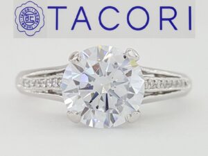 Simply Tacori Semi-Mount Diamond 0.06 ct Platinum Engagement Ring Rtl 3,390