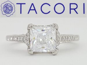 Tacori Platinum Semi-Mount Diamond Engagement Ring 0.15 ct Retail 3,520