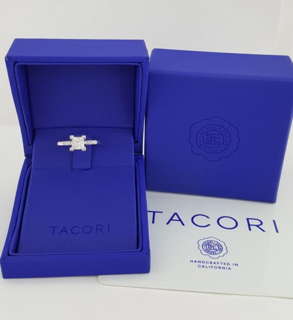 Tacori Simply Princess Leo Cut Diamond Engagement Ring Platinum 0.86 ct Rtl 7340