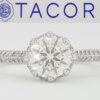 Simply TACORI Round Diamond Engagement Ring 0.73 ct 18k White Gold GIA Rtl 5K