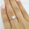 Simply TACORI Round Diamond Engagement Ring 0.73 ct 18k White Gold GIA Rtl 5K