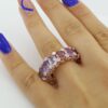 Natural No Heat Rainbow Sapphire Diamond 17.56 ct Full Circle Eternity Ring 18K