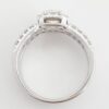 Rectangular Radiant Cut Diamond Halo Engagement Ring Set 1.8 ct 18k 14k Rtl 10k