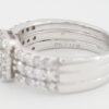 Rectangular Radiant Cut Diamond Halo Engagement Ring Set 1.8 ct 18k 14k Rtl 10k